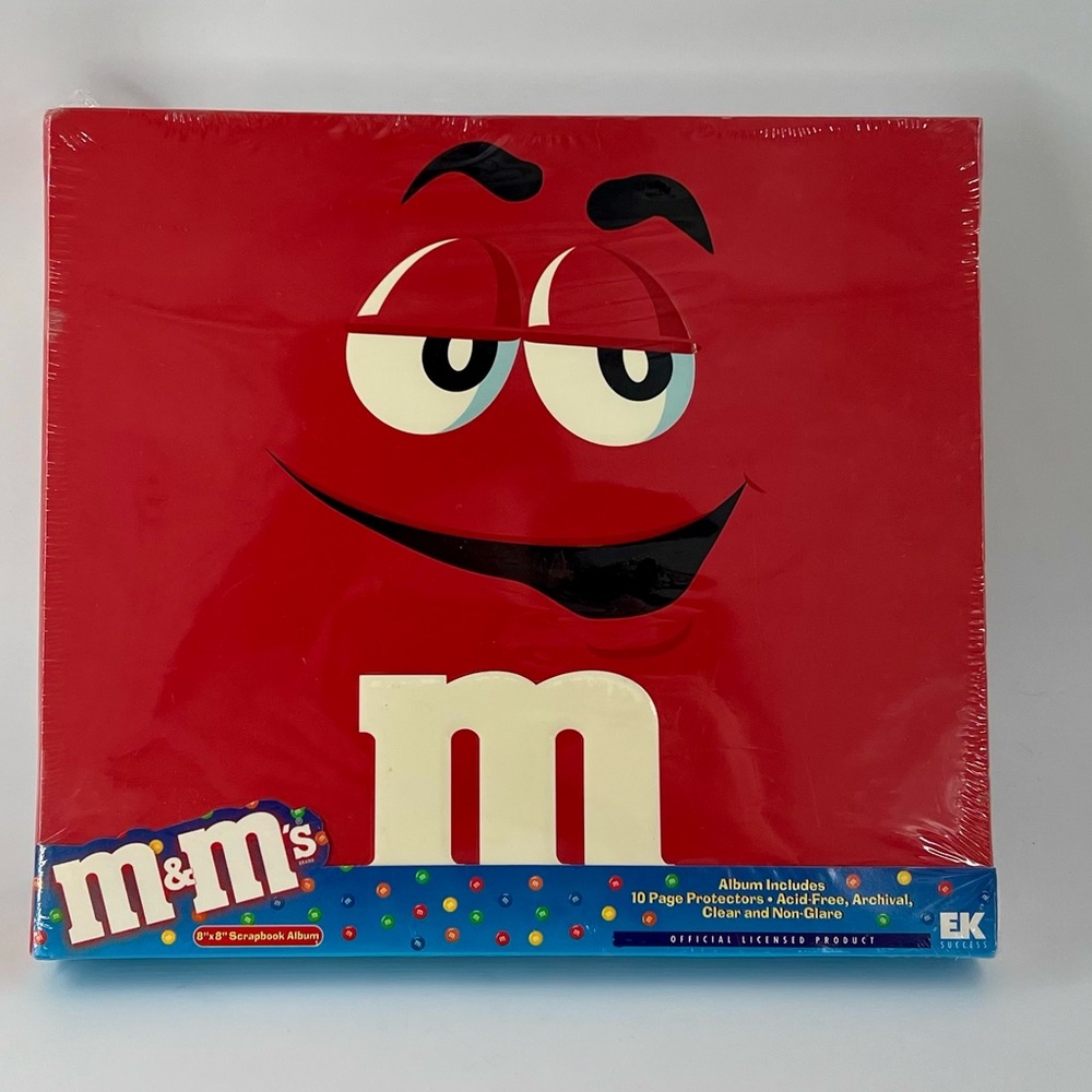 M&M's Red Character Scrapbook Album 8"x8" Official Product EK Success